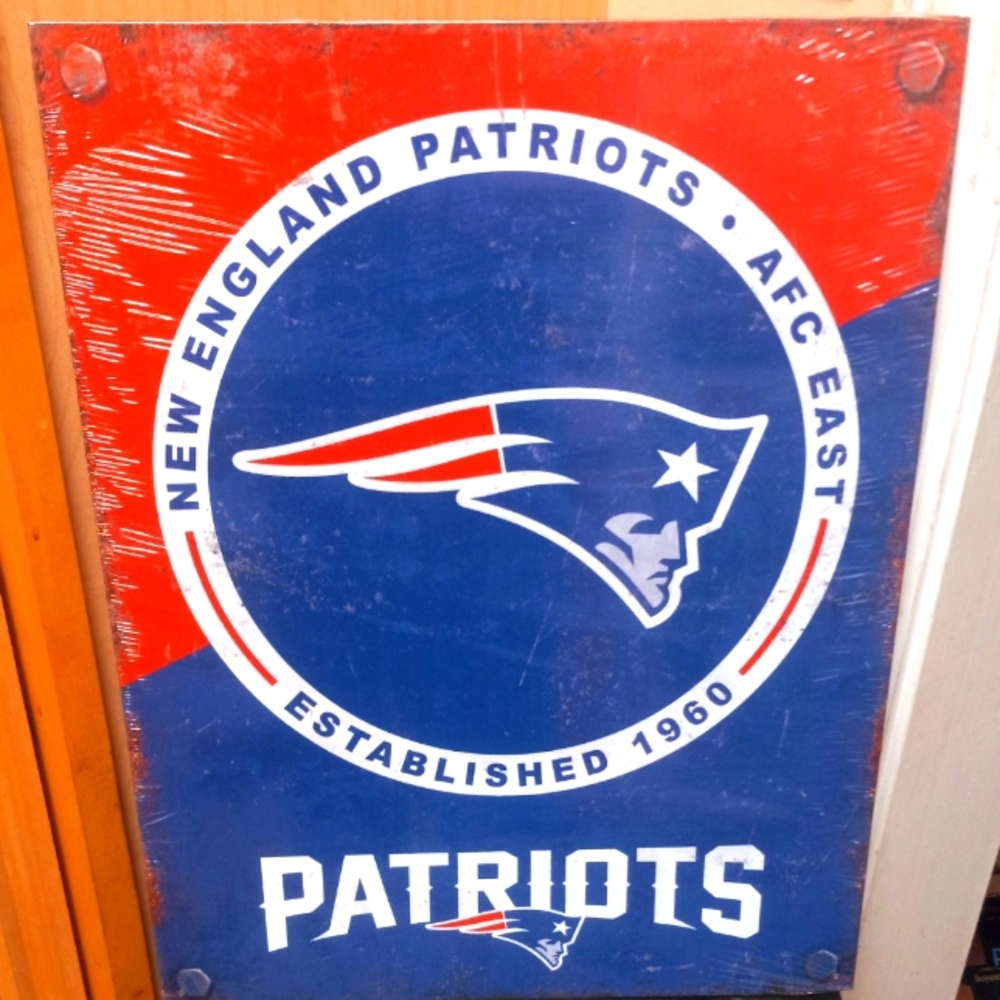 NFL New England Patriots Metal Sign